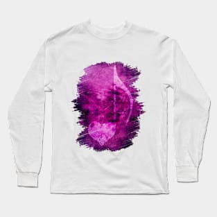 Musical note grunge pink Long Sleeve T-Shirt